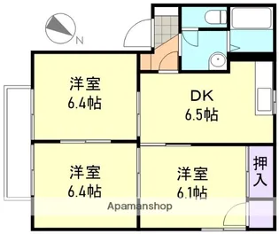 アメニティプラザ早島 A棟【2階】の間取り