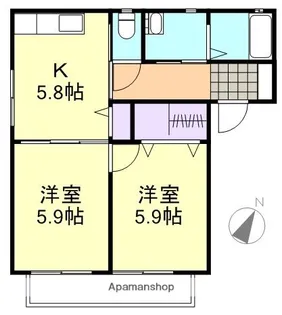 シャルマン C棟【2階】の間取り