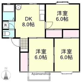 オレンジハイム B【2階】の間取り
