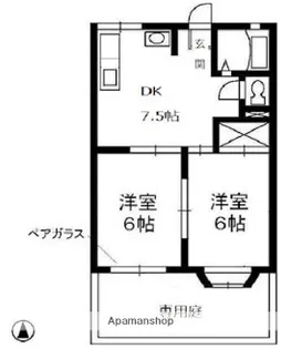 サン・ハイツ東塚【1階】の間取り