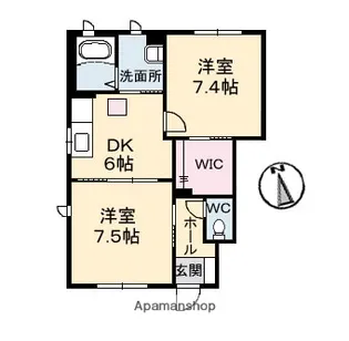 グランマスト茶屋町 D棟【1階】の間取り