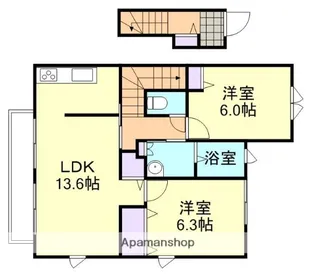 ビロカーレA棟【2階】の間取り