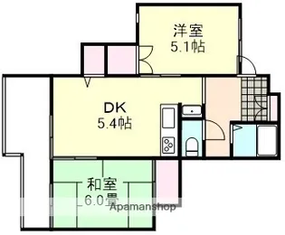 ガーディニア倉敷【5階】の間取り