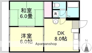 ホワイトマンション吉岡C棟【2階】の間取り