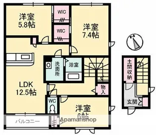 ベイパートレイル【2階】の間取り