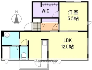ドゥ・カショーエプ【2階】の間取り
