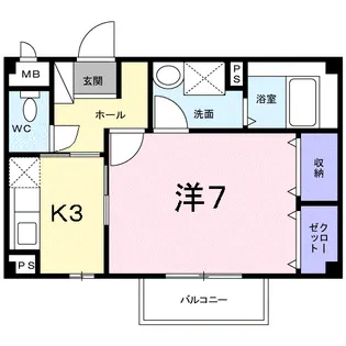 ラ・ポルト【2階】の間取り