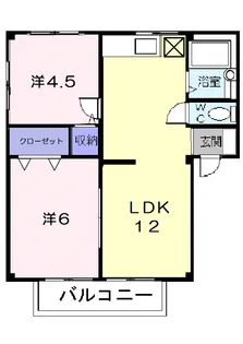 シティハイツフォレスト【2階】の間取り