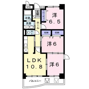 グランデ・ルミエール【4階】の間取り