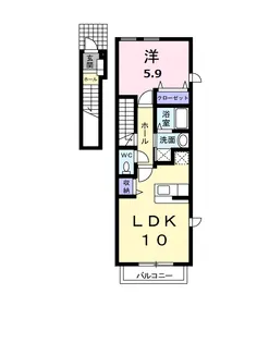 サンセベリア【2階】の間取り