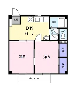 ニューシティエクセル【2階】の間取り