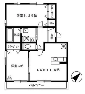 シャン・ヴィラージュ【3階】の間取り