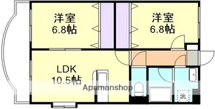 シャンドフルール【2階】の間取り