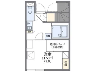 レオパレスロッソ【1階】の間取り