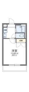 レオパレスオチュール【204号室】の間取り
