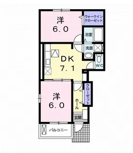サニーパレス【1階】の間取り