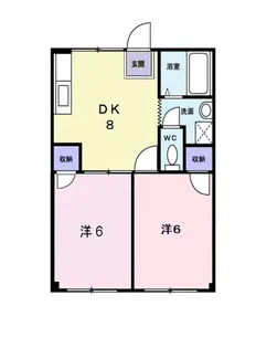 ホワイトピア難波【2階】の間取り