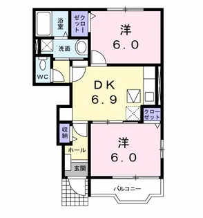 レジデンス阿賀崎【1階】の間取り