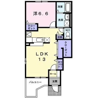 カーサ ド・マーニC【1階】の間取り