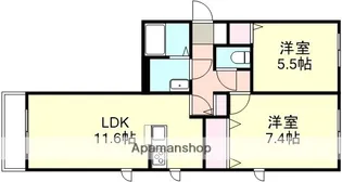 コンフォート【2階】の間取り
