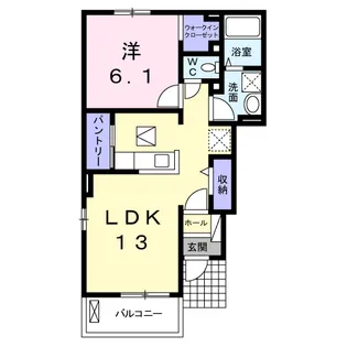 VILLA 樫の木【1階】の間取り