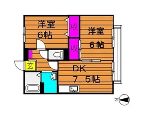 サンライフ玉島 A【201号室号室】の間取り
