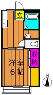 アンダンテ福井 B【102号室号室】の間取り