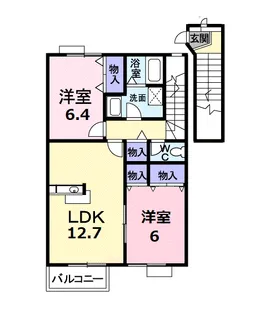 グラン・ク−ル A【2階】の間取り