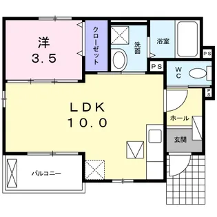 エリーゼB【1階】の間取り