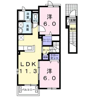 ギャザリー・ココ A【2階】の間取り