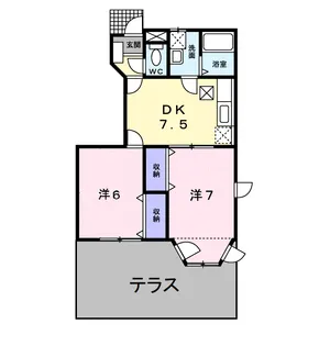グリーンウッドB【1階】の間取り