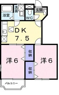 クレストール晴和 A【1階】の間取り
