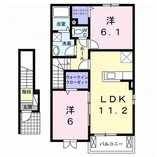 ユレナ24 A【2階】の間取り