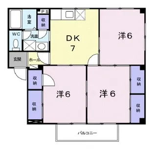 エステートイデハラB【1階】の間取り