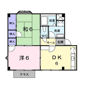 コーポ東町A【1階】の間取り