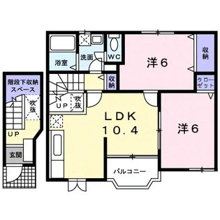 クレストピア21 A棟【2階】の間取り