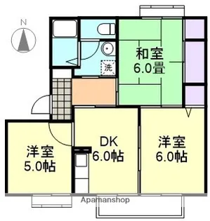 サンライズ長尾B棟【2階】の間取り