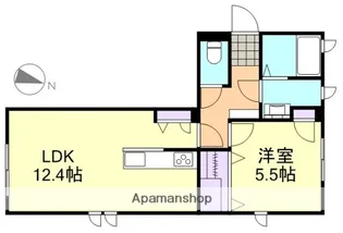 シャーメゾンタウン西阿知駅前 B棟【1階】の間取り