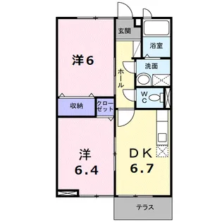 ウッドフィールドB【1階】の間取り