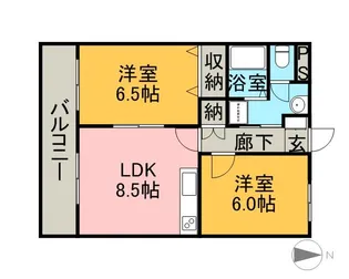 ライツェント プラッツ【202号室】の間取り