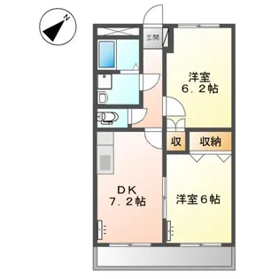サンパティークS【2階】の間取り