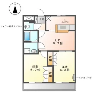 VIVAT中野【2階】の間取り