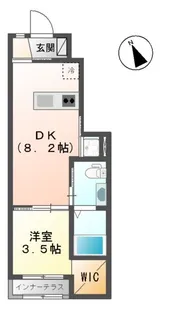 1DKの間取り画像