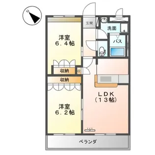 マーヴェラスA【2階】の間取り