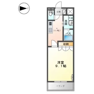 カントリードール【2階】の間取り