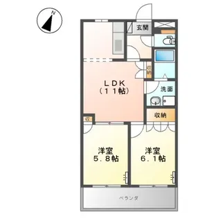 さくらガーデン【2階】の間取り