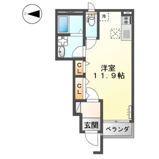 1Rの間取り画像