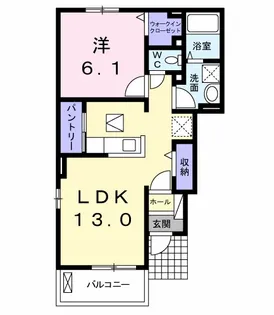 エトワール ポレール Ⅰ【1階】の間取り
