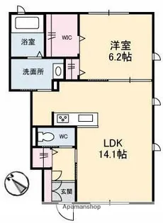 カーサソイル【1階】の間取り