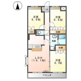 カシェット【2階】の間取り